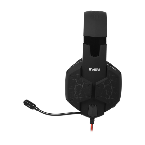 Игровые наушники с микрофоном SVEN AP-U988MV, черный-красный (USB, LED, 7.1) Игровые наушники с микрофоном SVEN AP-U988MV, черный-красный (USB, LED, 7.1)