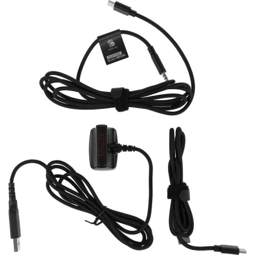 Наушники с микрофоном A4Tech Bloody MR590 Sports черный 1.5м мониторные BT/Radio/3.5mm оголовье (MR590 + WIRED/SPORT BLACK)