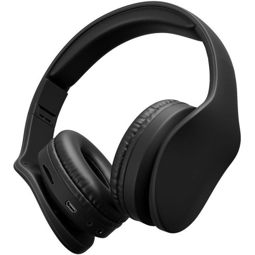 Гарнитура накладные Digma BT-17 черный беспроводные bluetooth оголовье (BT17B)