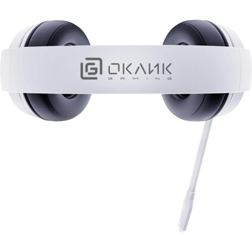 Наушники с микрофоном Oklick HS-L710G белый/черный 2м мониторные оголовье (1978693) Наушники с микрофоном Oklick HS-L710G белый/черный 2м мониторные оголовье (1978693)