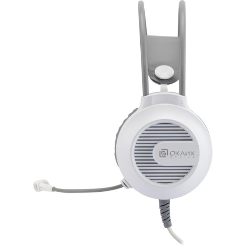 Наушники с микрофоном Oklick HS-L300G белый 2.2м мониторные оголовье (1796952)