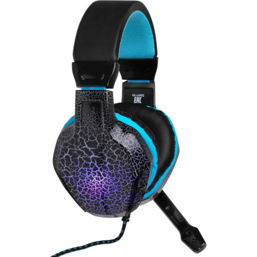 Наушники с микрофоном Oklick HS-L400G ZEUS черный/синий 2.2м мониторные оголовье (359480)