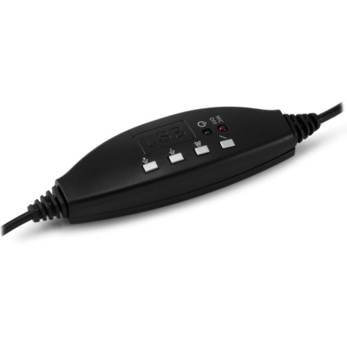 Наушники с микрофоном Оклик HS-M300 черный/серый 1.8м накладные оголовье (1876323)