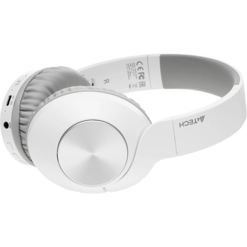 Наушники мониторные A4Tech 2Drumtek BH300 1м белый/серый беспроводные bluetooth оголовье (BH300 GRAYISH WHITE)