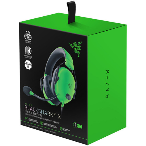 Игровая гарнитура Razer Blackshark V2 X - Green/ Razer Blackshark V2 X - Green Игровая гарнитура Razer Blackshark V2 X - Green/ Razer Blackshark V2 X - Green