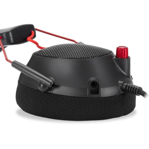 Наушники с микрофоном Oklick HS-L305G черный/красный 2м мониторные оголовье (2060511)
