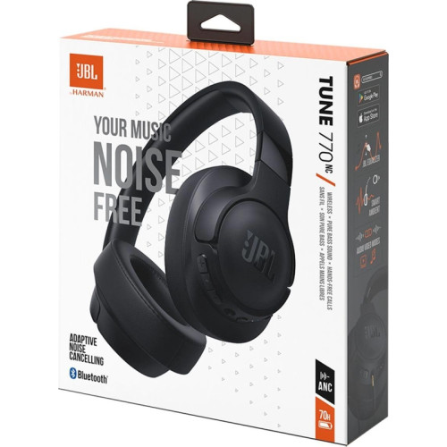 Гарнитура накладные JBL Tune 770NC 1.2м черный беспроводные bluetooth оголовье (JBLT770NCBLKCN) Гарнитура накладные JBL Tune 770NC 1.2м черный беспроводные bluetooth оголовье (JBLT770NCBLKCN)