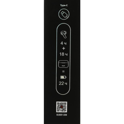 Гарнитура внутриканальные A4Tech Bloody M30 белый беспроводные bluetooth в ушной раковине (M30 (WHITE))