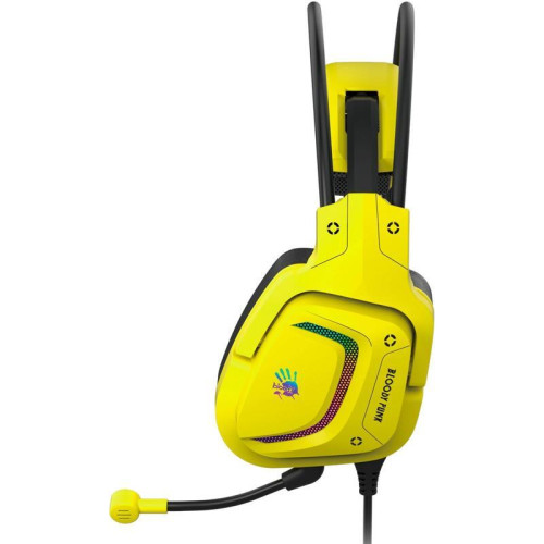 Наушники с микрофоном A4Tech Bloody G575 Punk желтый/черный 2м мониторные USB оголовье (G575 PUNK)