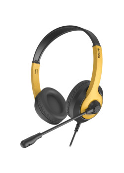 Наушники с микрофоном A4Tech Fstyler FH100U желтый/черный 2м накладные USB оголовье (FH100U (BUMBLEBEE))