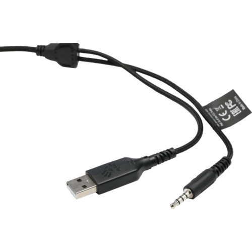 Наушники с микрофоном A4Tech Bloody G230p черный 2м накладные оголовье (G230P)