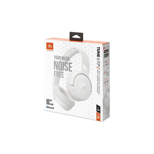 Гарнитура накладные JBL Tune 670NC белый беспроводные bluetooth оголовье (JBLT670NCWHT)