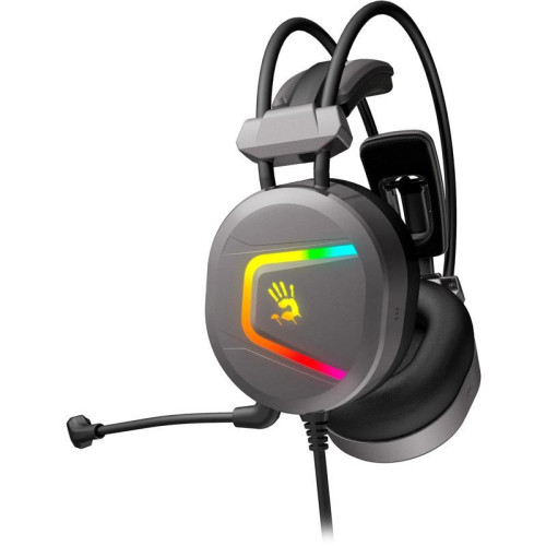 Наушники с микрофоном A4Tech Bloody MC750 серый 2.3м мониторные USB оголовье (MC750 GREY)