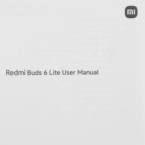 Гарнитура внутриканальные Xiaomi Redmi Buds 6 Lite черный беспроводные bluetooth в ушной раковине (BHR8653GL)