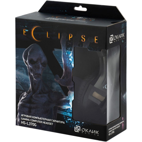 Наушники с микрофоном Oklick HS-L370G ECLIPSE черный 2м мониторные оголовье (1090730) Наушники с микрофоном Oklick HS-L370G ECLIPSE черный 2м мониторные оголовье (1090730)