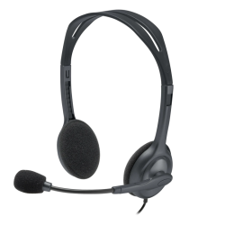 Наушники с микрофоном Logitech H111 серый 2.35м накладные оголовье (981-000594)