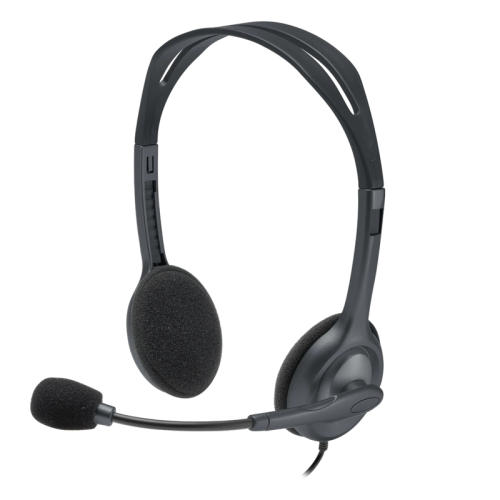 Наушники с микрофоном Logitech H111 серый 2.35м накладные оголовье (981-000594)