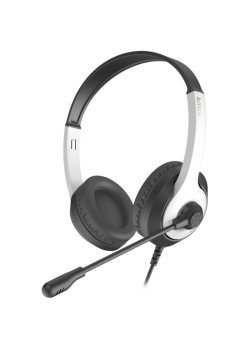 Наушники с микрофоном A4Tech Fstyler FH100U белый/черный 2м накладные USB оголовье (FH100U (PANDA))
