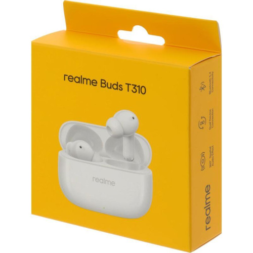 Гарнитура внутриканальные Realme Buds T310 белый беспроводные bluetooth в ушной раковине (6941764436893)