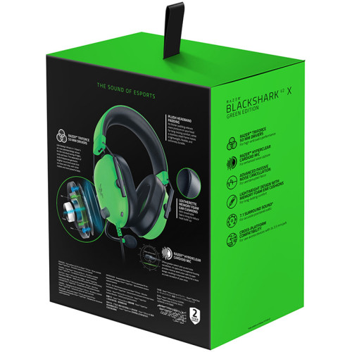 Игровая гарнитура Razer Blackshark V2 X - Green/ Razer Blackshark V2 X - Green Игровая гарнитура Razer Blackshark V2 X - Green/ Razer Blackshark V2 X - Green