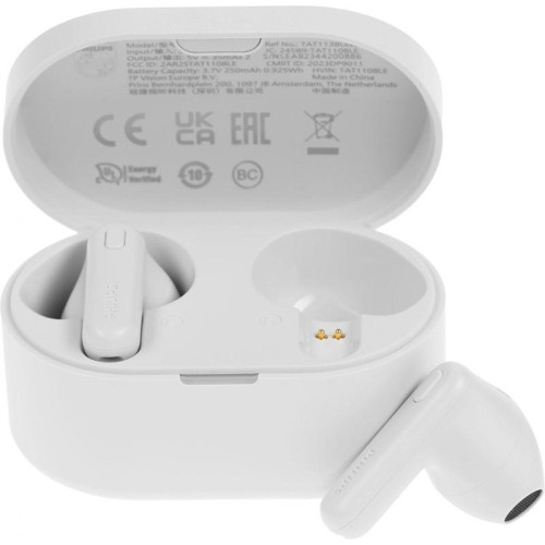 Гарнитура вкладыши Philips TAT1138WT/00 белый беспроводные bluetooth в ушной раковине