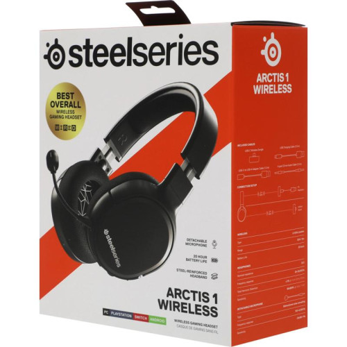 Наушники с микрофоном Steelseries Arctis 1 черный мониторные Radio оголовье (61512)