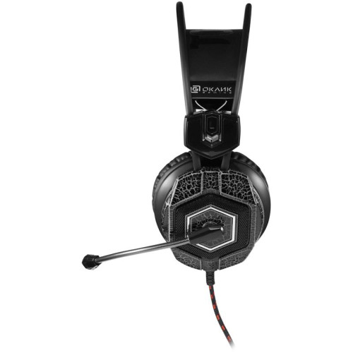 Наушники с микрофоном Oklick HS-L500G TOXIC черный 2.2м мониторные оголовье (472656)