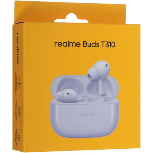 Гарнитура внутриканальные Realme Buds T310 фиолетовый беспроводные bluetooth в ушной раковине (6941764436909)