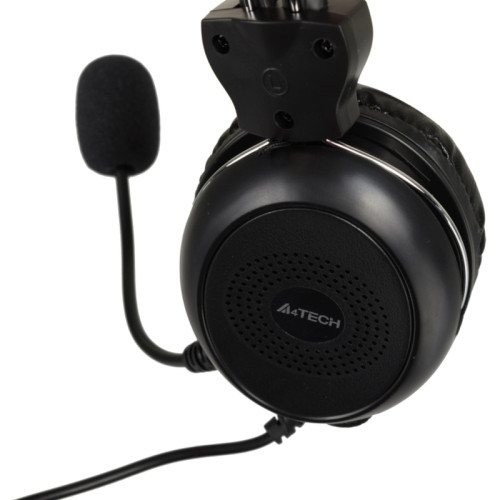 Наушники с микрофоном A4Tech HU-30 черный 2м накладные USB оголовье Наушники с микрофоном A4Tech HU-30 черный 2м накладные USB оголовье