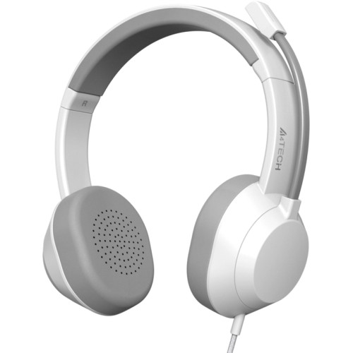 Наушники с микрофоном A4Tech Fstyler FH150U белый/серый 2м накладные USB оголовье (FH150U WHITE)