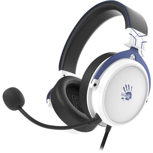 Наушники с микрофоном A4Tech Bloody M590i синий/белый 1м мониторные USB оголовье (M590I SPORTS NAVY)