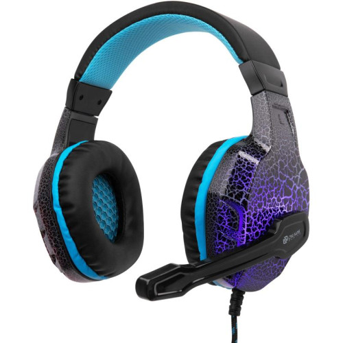 Наушники с микрофоном Oklick HS-L400G ZEUS черный/синий 2.2м мониторные оголовье (359480)