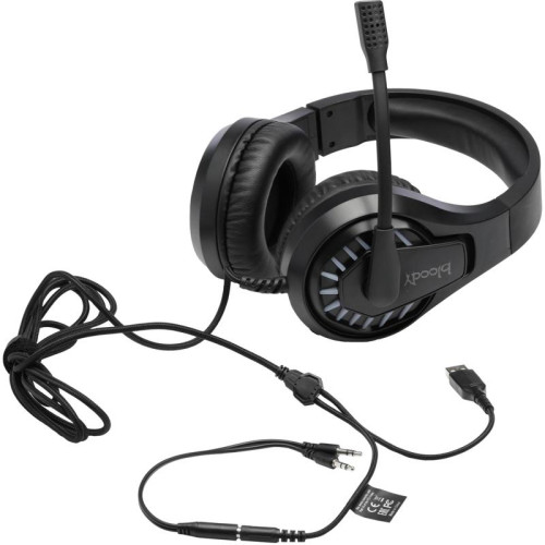 Наушники с микрофоном A4Tech Bloody G230p черный 2м накладные оголовье (G230P)