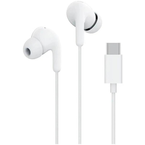 Гарнитура внутриканальные Xiaomi Type-C Earphones 1.25м белый проводные крепление за ухом (BHR8931GL)