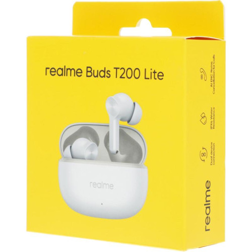 Гарнитура внутриканальные Realme Buds T200 Lite серый беспроводные bluetooth в ушной раковине (6941764454507)