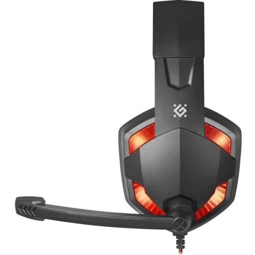 Наушники с микрофоном Defender Warhead G-370 черный/красный 2м накладные оголовье (64037)