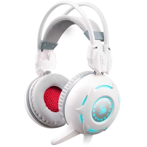 Наушники с микрофоном A4Tech Bloody G300 белый/серый 1.8м мониторные оголовье (G300 WHITE+GREY)