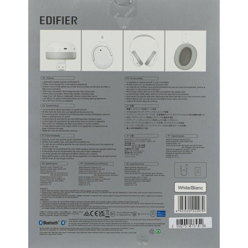 Гарнитура накладные Edifier W820NB 1.2м белый беспроводные bluetooth оголовье