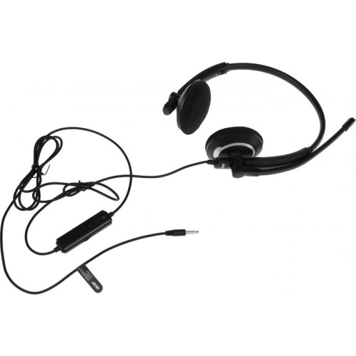 Наушники с микрофоном Acer OHW307 черный 1.8м накладные оголовье (ZL.HDSEE.002)