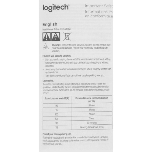 Наушники с микрофоном Logitech H111 серый 2.35м накладные оголовье (981-000588)