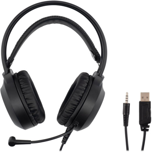 Наушники с микрофоном Oklick HS-L300G черный 2.2м мониторные оголовье (1796949)