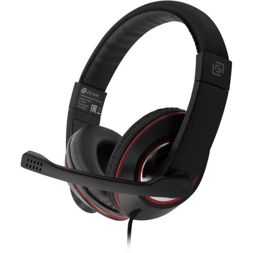 Наушники с микрофоном Oklick HS-L390G DRAGON черный/красный 1.8м мониторные оголовье (1100413)