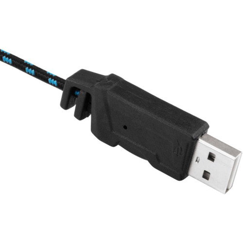 Наушники с микрофоном Oklick HS-L400G ZEUS черный/синий 2.2м мониторные оголовье (359480)