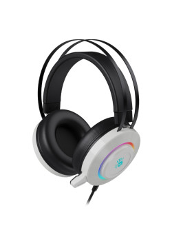 Наушники с микрофоном A4Tech Bloody G521 белый/черный 2.3м мониторные USB оголовье (G521 (WHITE))