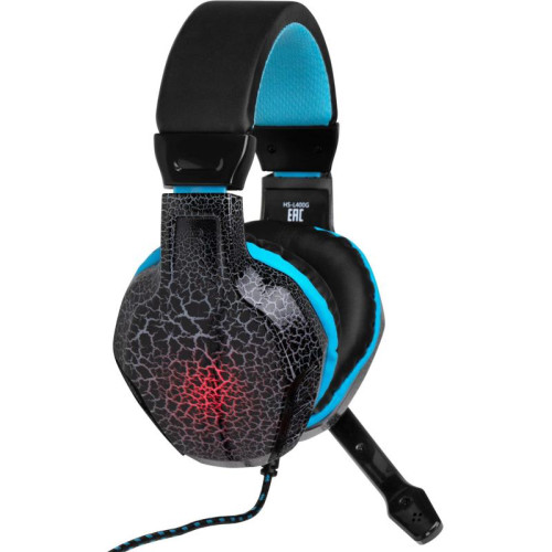 Наушники с микрофоном Oklick HS-L400G ZEUS черный/синий 2.2м мониторные оголовье (359480)