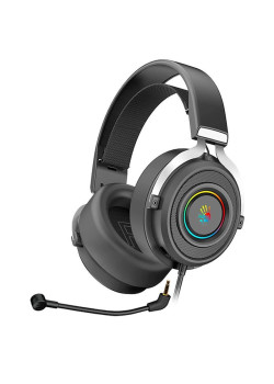 Наушники с микрофоном A4Tech Bloody G535P черный/серебристый 2м мониторные оголовье (G535P 4PIN+USB/BLACK+SILVER)