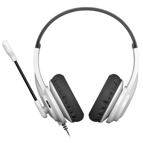 Наушники с микрофоном A4Tech HU-10 черный/белый 2м накладные USB оголовье (HU-10/USB/BLACK+WHITE)