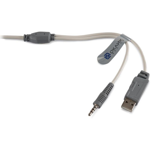 Наушники с микрофоном Oklick HS-L300G белый 2.2м мониторные оголовье (1796952)