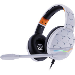 Наушники с микрофоном Oklick HS-L710G белый/черный 2м мониторные оголовье (1978693)