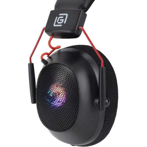 Наушники с микрофоном Oklick HS-L305G черный/красный 2м мониторные оголовье (2060511)